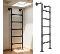 Wall Mounted Attic Ladder for Home Basement & Fire Escape63in Folding Step Ladder for High Access Emergency Egress and Loft Climbing Solutions 160cm