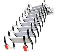 Wall-mounted attic ladder, manual attic ladder, pull-down attic stairs, 1100 lb load capacity, attic steps, retractable folding staircase