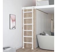 Wall Mounted Attic Ladder - Wrought Iron Emergency Escape Ladder for Space-Saving Loft Access, Ideal for Bedroom, Dorm, or Hotel Use