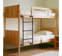 Wall Mounted Attic Loft Ladder 4ft 5ft 6ft 7ft 8ft 9ft Wall Mounted Metal Step Ladder, Black Bunk Bed Climbing Ladders, Basement Window Well Egress & Fire Emergency Escape Ladder(175cm/69in)