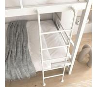 Wall Mounted Attic Loft Ladder 5ft 6ft 7ft 8ft 9ft Wall to Floor Mounted Attic Loft Ladder, White Bunk Bed Ladders, Basement Window Well Egress & Fire Emergency Escape Ladder(185cm/73in)