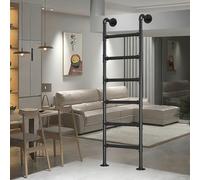 Wall Mounted Attic Loft LadderDurable Egress Ladder for Attics Basements Dorms and Libraries56in Industrial Climbing Solution for Space Optimization