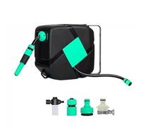 Wall-Mounted Automatic Telescopic Water Pipe Recovery Rack | Car Wash Water Hose Storage Space-Saving Garden Watering Solution (10m)