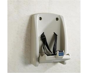 Wall-Mounted Baby Changing Table - Foldable Design with Adjustable Safety Strap for Secure Use in Bathrooms and Public Spaces