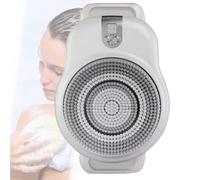 Wall Mounted Back Scrubber, 360° Automatic Rotation Electric Back Exfoliating Bath Wash Pad, 3-Speed Adjustment & 7in Brush Head, for Shower, Deep Cleansing, Back Massage,A