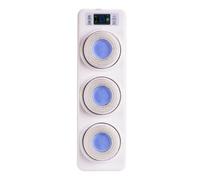 Wall-Mounted Back Scrubber with 10cm Brush Heads - 3-Head Machine, 3 Speed Settings, 360° Cleaning, Intelligent Speed Sensing | IPX5 Waterproof Electric Bath Brush for Daily Bathing,A