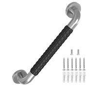 Wall Mounted Balance Bars with Anti Slip Rubber Shower Grab Bar Bathtub Safety Support Handrails Bathroom Grips Heavy Duty Rail for Seniors and Elderly Handicap Assist Handle （12 Inch 1 Pack）