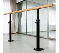 Wall-Mounted Ballet Barre, Height Adjustable Solid Wood Dance Bar 150cm