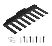 Wall Mounted Barbell Rack: Vertical Stand, Heavy Duty Mount Stand, Gym Organizer with 8 Hooks | Home Fitness Equipment, Sturdy Pe Accessory