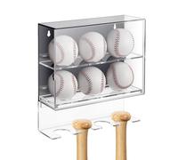 Wall-Mounted Baseball Display Case Clear Acrylic Shelf for Baseballs Ideal for Bedroom Living Room Apartment Decor Perfect Baseball Storage Solution
