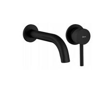 Wall Mounted Basin Faucet Rea Lungo + Box Black, Brass