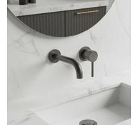 Wall Mounted Basin Faucet Rea Lungo Titanium