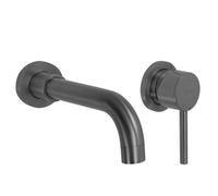 Wall Mounted Basin Faucet Rea Lungo Titanium Long