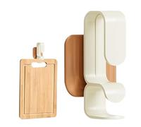 Wall Mounted Basin Hooks Basin Storage Hook - Sink Storage Hook Without Perforation, Double Hook Design Wash Basin Holder for Family Bathrooms, Hotels and a