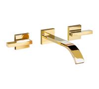 Wall Mounted Basin Mixer Tap BERRACO Brass Gold