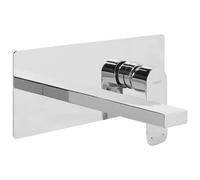 Wall Mounted Basin Mixer Tap DICHATO Brass Silver