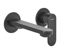 Wall Mounted Basin Mixer Tap GUATAVIA Brass Black