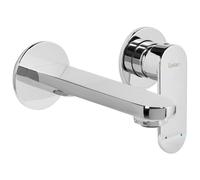 Wall Mounted Basin Mixer Tap GUATAVIA Brass Silver