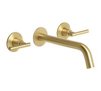 Wall Mounted Basin Mixer Tap ISHINCA Brass Gold