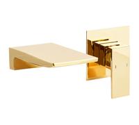 Wall Mounted Basin Mixer Tap KARUAY Brass Gold