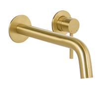 Wall Mounted Basin Mixer Tap TRAFUL Brass Gold