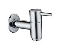 Wall Mounted Basin Tap Brass Cold Water Faucet Bathroom Washing Machine Outdoor Taps, Chrome