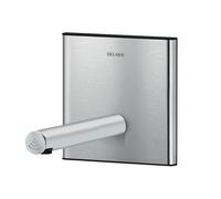 Wall Mounted Basin Tap Delabie BINOPTIC Kit 2/2, tap, electronic, mains 145x145x190mm Satin finish stainless steel 370100