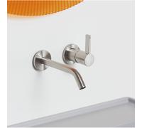 Wall Mounted Basin Tap Laufen KARTELL 2-hole 175 mm Brushed stainless steel