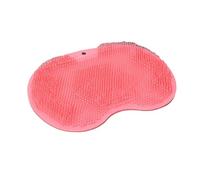 Wall-Mounted Bath Brush & Foot Scrubber | Hands-Free Back Washer with Exfoliating Silicone Pad & Strong Suction Cups for Shower Cleaning - Men & Women(Pink)