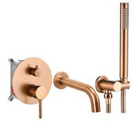 Wall Mounted Bath Faucet Rea Lungo Brush Copper, Brass