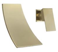 Wall Mounted Bath Mixer Tap - Single Handle Waterfall Faucet, Hot & Cold Bathroom Sink Mixer, Durable All-Copper Anti-Splash Design for Modern Bathrooms