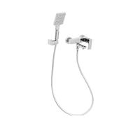 Beliani Wall Mounted Bath Shower Mixer Tap Balneario Silver