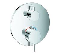 Wall Mounted Bath Shower Mixer Tap Grohe Atrio Thermostatic, Built-in Chrome