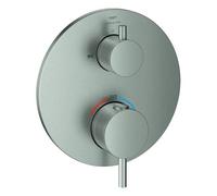 Wall Mounted Bath Shower Mixer Tap Grohe Atrio Thermostatic, Built-in Supersteel