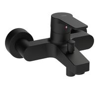 Wall Mounted Bath Shower Mixer Tap Hansa TWIST 162mm Black Mat