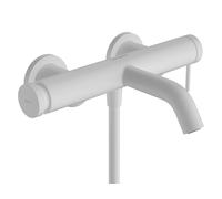 Wall Mounted Bath Shower Mixer Tap Hansgrohe Tecturis S Wall 220x330mm White Matt