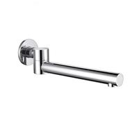 Wall Mounted Bath Spout, Extra Long Spout Bath Tap Swivel Spout | Folding Bathroom Brass Bathtub Shower Mixer Water Outlet Bath Tub Basin, Extra Long Spout Filler 180° Swivel Faucet Tap