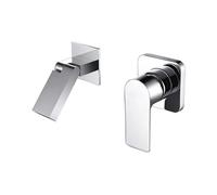 Wall Mounted Bath Taps Basin Faucet Brass Concealed Gunmetal Gray Tap Into The Wall Faucet Hot and Cold Concealed Folding Outlet(White)
