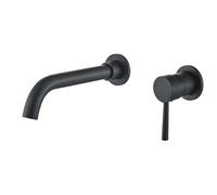 Wall Mounted Bath Taps Basin Faucet Concealed Wall Mounted for Bathroom Faucets Bath Sink Tap Bathtub Hot and Cold Water Mixer(Black 15 cm)