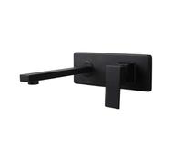 Wall Mounted Bath Taps Wall Mounted Waterfall Bathroom Faucet Hot Cold Water Mixer Tap Single Handle Bathtub Faucets Black/Gold(Black)