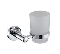 Wall Mounted Bathroom Accessories Stainless Steel Polished Chrome Modernity (Glass Toothbrush Holder)