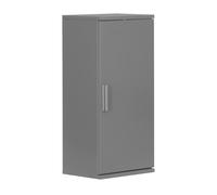 Relaxdays bathroom wall cabinet, 2 shelves, HWD: 62 x 30 x 21 cm, adjustable shelf, narrow design, MDF, grey-blue