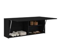 Wall-Mounted Bathroom Cabinet Black Hanging Storage Shelf 100x25x40 cm Wooden Material Medicine Cabinet for nized Spaces Stylish Bathroom Wall Unit