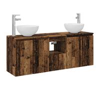 Wall-mounted Bathroom Cabinet Set 3 pcs 129 x 35 x 80 cm Vanity Storage vidaXL