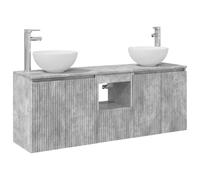 Bathroom Cabinet Set 3 pcs 129 x 35 x 80 cm Engineered Wood vidaXL