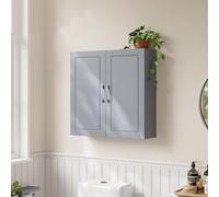 Wall Mounted Bathroom Cabinet with Adjustable Shelves VASAGLE Grey One Size