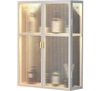Wall Mounted Bathroom Cabinet with Doors - Space Saving Storage Solution for Over The Toilet, Laundry, or Garage