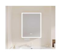 Wall-Mounted Bathroom Cabinet with Mirror Aluminum Anti-Fog Storage nizer 50x68cm Versatile Design for Modern Bathrooms Stylish and Functional Hanging Solution