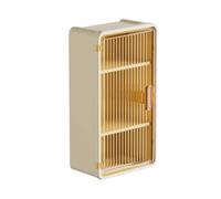 Wall-Mounted Bathroom Cabinet with Removable Divider One-Door Storage Unit for Bathroom and Kitchen Stylish Hanging Wall Cupboard Space-Saving (A)