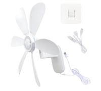 Wall Mounted Bathroom Fan Single Speed USB Power Fan For Space Limited Environment Long Cord 262cm Garage Workshop Cooling